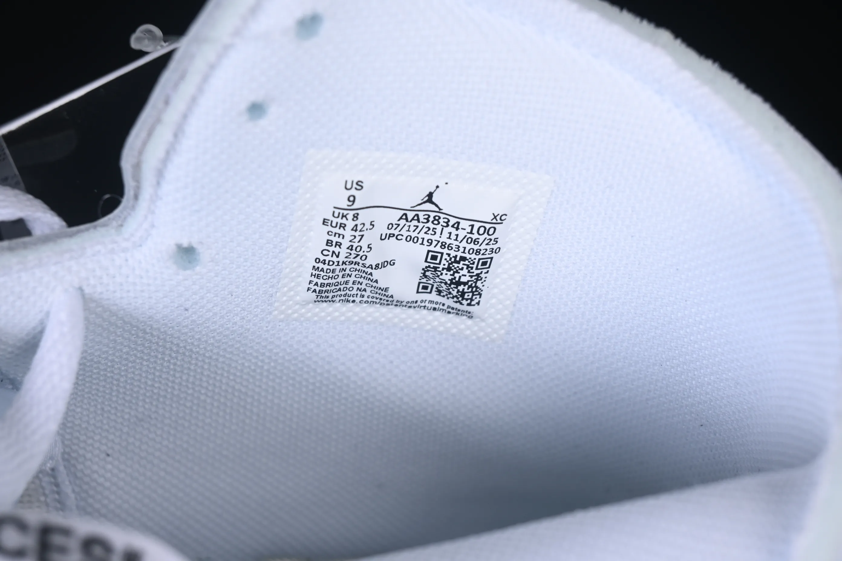 All categories Air Jordan Jordan series basketball shoes Air Jordan 1 High GX foreign trade version Off White x Air Jordan OW AJ1 Joe 1 joint white high-top basketball shoes AA3834-100